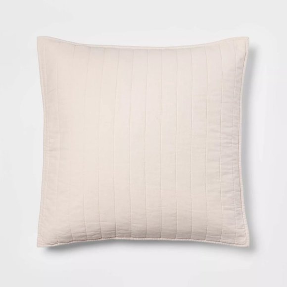 New Chambray Linen Cotton Blend Euro Shams - Picture 1 of 6